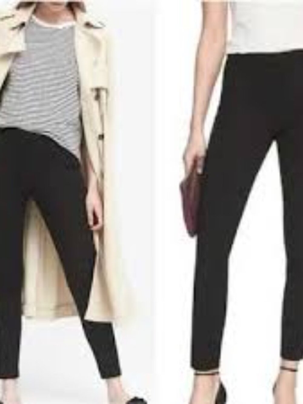 Banana Republic Black Devon Mid Rise Side Zip Pants Size 6